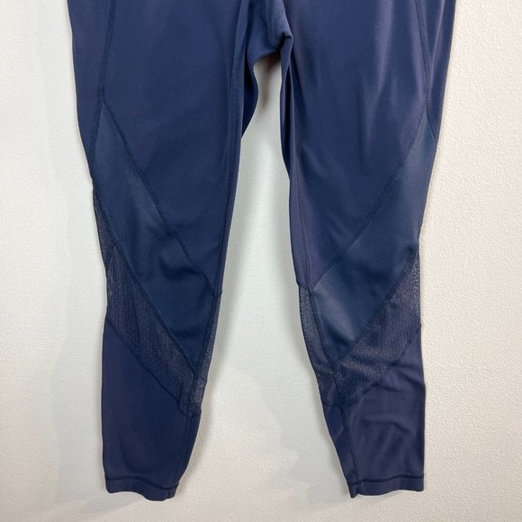 Athleta Mesh Shine Salutation Leggings 7/8‎ Small Womens Navy Blue Active… - Picture 4 of 15